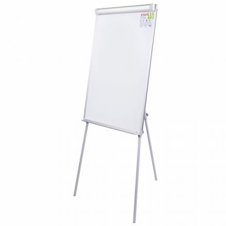Доска-флипчарт с дополнительными держателями для бумаги, магнитно-маркерная, 70х100 см, тренога, STAFF, 238004 Доска-флипчарт с дополнительными держателями для бумаги, магнитно-маркерная, 70х100 см, тренога, STAFF, 238004