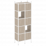 Loft Прямой стеллаж наборный VR.L-05 Дуб аттик/Белый металл 862*446*1869