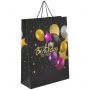 Пакет подарочный (1 штука) 33x13x45 см, ЗОЛОТАЯ СКАЗКА "Happy Birthday", фольга, черный, 608240 Пакет подарочный (1 штука) 33x13x45 см, ЗОЛОТАЯ СКАЗКА "Happy Birthday", фольга, черный, 608240