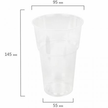 Стакан одноразовый 500 мл, КОМПЛЕКТ 50 шт., прозрачный, полипропилен (ПП), БЮДЖЕТ, LAIMA, 608022, ЮПОС2115 Стакан одноразовый 500 мл, КОМПЛЕКТ 50 шт., прозрачный, полипропилен (ПП), БЮДЖЕТ, LAIMA, 608022, ЮПОС2115