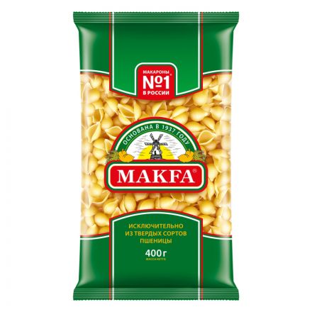 Макароны Макфа  Ракушки группы А в/с, 400 г