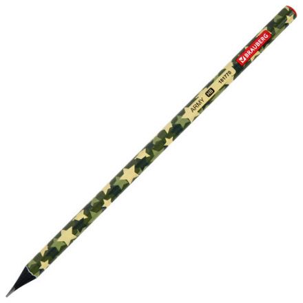 Карандаш чернографитный BRAUBERG "ARMY", 1 шт., HB, корпус ассорти, 181770 Карандаш чернографитный BRAUBERG "ARMY", 1 шт., HB, корпус ассорти, 181770