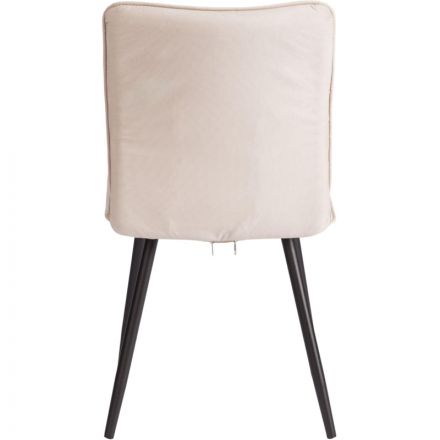 Стул Комус Мебель Flame велюр , 41х55х89, бежевый/черный
