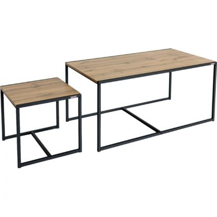 Стол журнальный TI_Attache Онега-1 1190x640x555 мет чер/ЛДСП дуб вотан