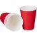 Стакан одноразовый бум двухслойный d-90мм 300мл Waffle Red (25шт/уп)