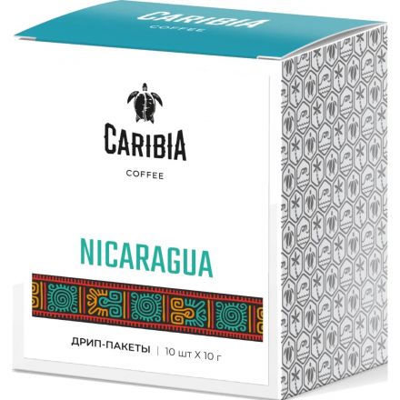 Кофе в дрип-пакетах CARIBIA Arabica NICARAGUA 10х10г 
