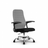 Кресло Метта SU-CM-10P светло-серое/черное Ch