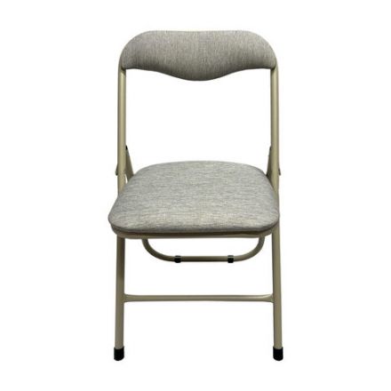 Стул складной для дома и офиса РС04, бежевый перламутровый каркас, рогожка бежевая Стул складной для дома и офиса РС04, бежевый перламутровый каркас, рогожка бежевая