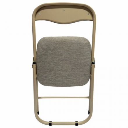 Стул складной для дома и офиса РС04, бежевый перламутровый каркас, рогожка бежевая Стул складной для дома и офиса РС04, бежевый перламутровый каркас, рогожка бежевая