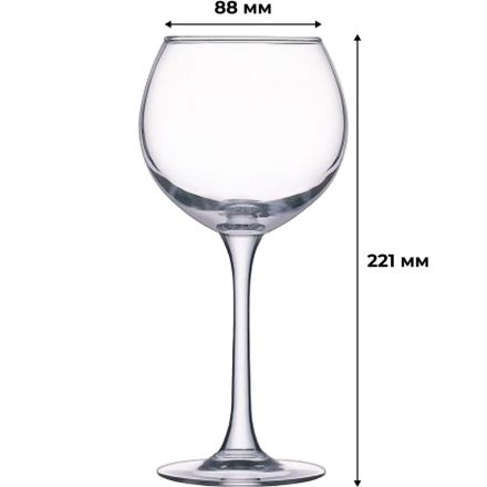 Бокал для вина Эдем 650 мл 8шт/уп (19с2072)