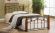 Кровать AT-126 дерево гевея/металл, 90*200 см (Single bed), красный дуб/черный