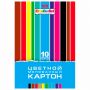 Картон цветной А4 МЕЛОВАННЫЙ, 10 листов 10 цветов, в папке, HATBER, 195х280 мм, "Creative Set", 008891, 10Кц4_05809