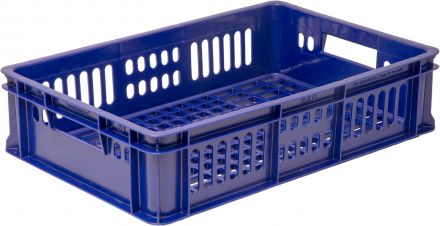 Ящик 600х400х150 с перфорацией  синий