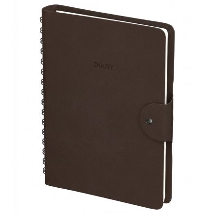 Ежедневник недатированный, А5, 136л., кожзам, Berlingo "Diary", коричневый