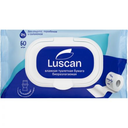 Бумага туалетная влажная Luscan 60шт/уп Бумага туалетная влажная Luscan 60шт/уп