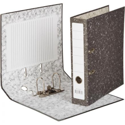 Папка-регистратор 75 мм мрамор черная Папка-регистратор 75 мм мрамор черная