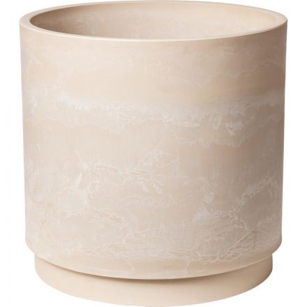 Горшок д/растений с вклад.конт.воды Круг.,ПЕСОЧНЫЙ (БЕЖЕВЫЙ),30л,H-16G35