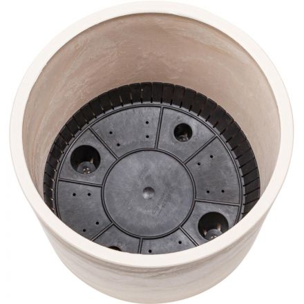 Горшок д/растений с вклад.конт.воды Круг.,ПЕСОЧНЫЙ (БЕЖЕВЫЙ),30л,H-16G35 Горшок д/растений с вклад.конт.воды Круг.,ПЕСОЧНЫЙ (БЕЖЕВЫЙ),30л,H-16G35