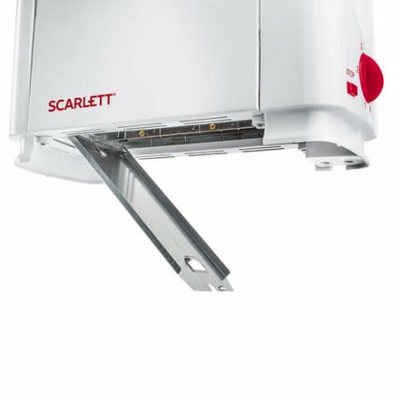 Тостер SCARLETT SC-TM11013, 650 Вт, 2 тоста, 6 режимов, сталь, белый