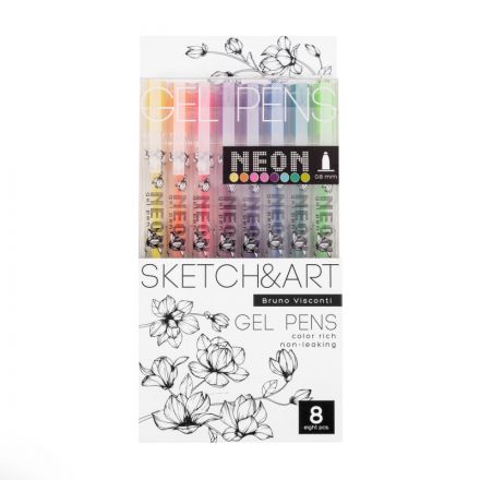 Набор гелевых ручек SKETCH&ART Uni Write.NEON 0,8мм 8цв 20-0307 Набор гелевых ручек SKETCH&ART Uni Write.NEON 0,8мм 8цв 20-0307