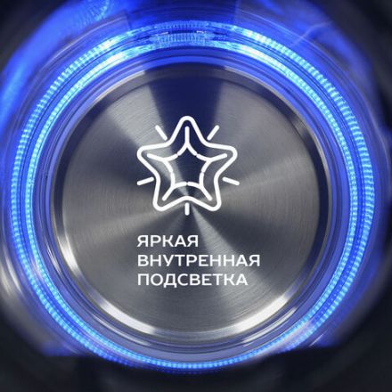 Чайник SCARLETT SC-EK27G101, 1,8 л, 2200 Вт, закрытый нагревательный элемент, стекло, черный Чайник SCARLETT SC-EK27G101, 1,8 л, 2200 Вт, закрытый нагревательный элемент, стекло, черный