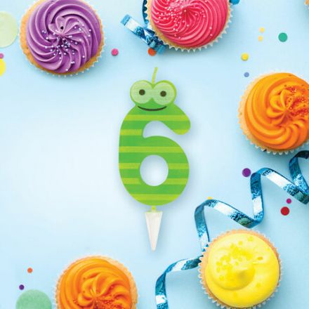 Свеча-цифра для торта "6" "С глазками", 6 см, ЗОЛОТАЯ СКАЗКА, с держателем, в блистере, 591409 Свеча-цифра для торта "6" "С глазками", 6 см, ЗОЛОТАЯ СКАЗКА, с держателем, в блистере, 591409