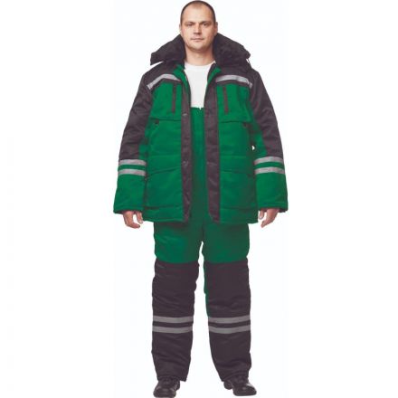 Костюм рабочий зимний муж з03-КПК зел/черн (р.48-50) 170-176 Костюм рабочий зимний муж з03-КПК зел/черн (р.48-50) 170-176