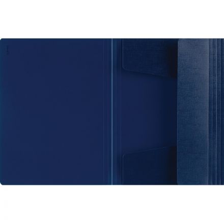 Папка на резинках Комус Шелк синяя