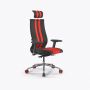Кресло SynchroSit 10 B2-187D - Extra /Kb40/Wh40/D03P/H13mL-G-2D(M24.B23.G18.W32) Черный-Красный