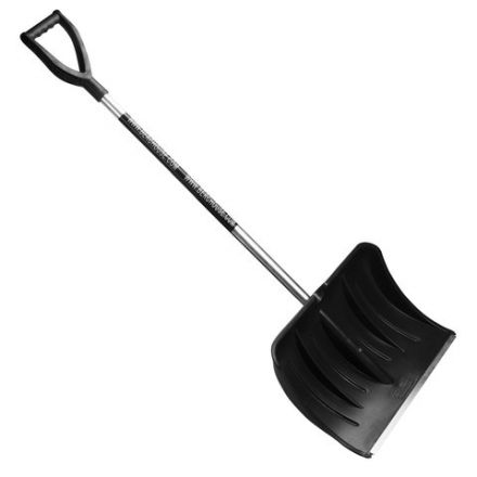 Лопата снеговая 54х37 см, пластиковая, алюминиевый черенок с V-ручкой 130 см, армирующая алюминиевая планка, № 13, №13 Лопата снеговая 54х37 см, пластиковая, алюминиевый черенок с V-ручкой 130 см, армирующая алюминиевая планка, № 13, №13