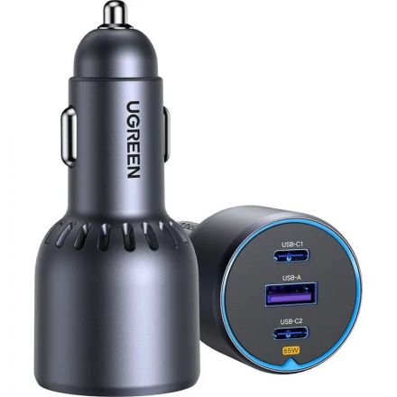 Зарядное устройство Ugreen EC703 (35024)авто;75W USB-A+USB-C+PD без каб/сер Зарядное устройство Ugreen EC703 (35024)авто;75W USB-A+USB-C+PD без каб/сер