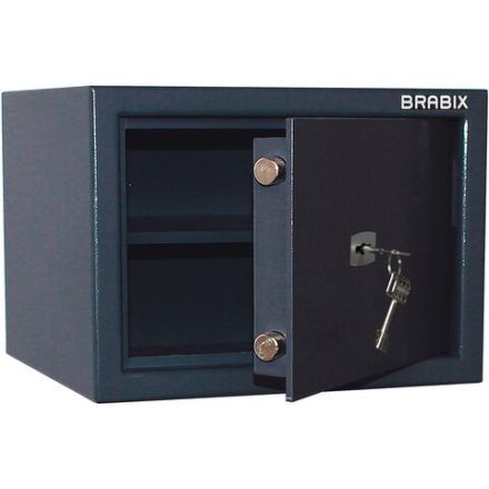 Сейф BRABIX "КМ-260", 260х360х290 мм, 13 кг, ключевой замок + полка, крепление к стене, 291165 Сейф BRABIX "КМ-260", 260х360х290 мм, 13 кг, ключевой замок + полка, крепление к стене, 291165