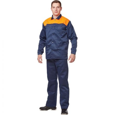 Костюм рабочий летний муж. л16-КБР син/оранж (р.56-58) 158-164