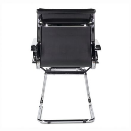 Кресло для приемных и переговорных BRABIX "Kayman CF-102", экокожа, хром, черное, 532572 Кресло для приемных и переговорных BRABIX "Kayman CF-102", экокожа, хром, черное, 532572