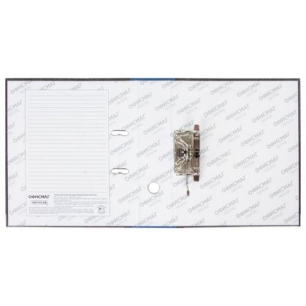 Папка-регистратор ОФИСМАГ, фактура стандарт, с мраморным покрытием, 75 мм, синий корешок, 225583