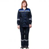 Костюм рабочий летний жен. л20-КБР син/вас (р.60-62) 158-164