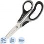 Ножницы Attache Graphite 195 мм с пласт.прорез.анатом.руч.чёр./сер.цв