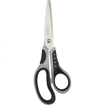 Ножницы Attache Graphite 195 мм с пласт.прорез.анатом.руч.чёр./сер.цв