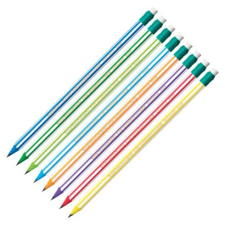 Карандаш чернографитный BIC, 1 шт., "Evolution Stripes", HB, с ластиком, корпус ассорти, 8960342 Карандаш чернографитный BIC, 1 шт., "Evolution Stripes", HB, с ластиком, корпус ассорти, 8960342