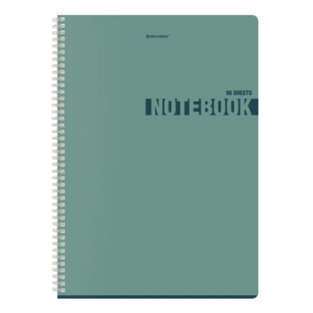 Тетрадь А4, 96 л., BRAUBERG, гребень, клетка, матовая ламинация, "NoteColor" (микс в спайке), 405316 Тетрадь А4, 96 л., BRAUBERG, гребень, клетка, матовая ламинация, "NoteColor" (микс в спайке), 405316