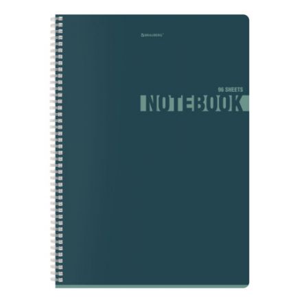 Тетрадь А4, 96 л., BRAUBERG, гребень, клетка, матовая ламинация, "NoteColor" (микс в спайке), 405316 Тетрадь А4, 96 л., BRAUBERG, гребень, клетка, матовая ламинация, "NoteColor" (микс в спайке), 405316