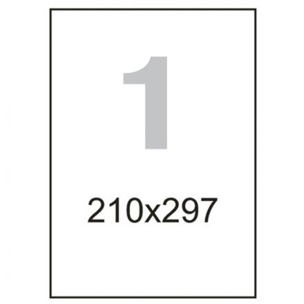 Этикетки самоклеящиеся Promega label (Комус) Premium А4 210х297 мм 1 штука на листе белые (100 листов в упаковке)