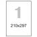 Этикетки самоклеящиеся Promega label (Комус) Premium А4 210х297 мм 1 штука на листе белые (100 листов в упаковке)