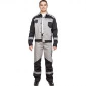 Костюм рабочий летний муж  л21-КБР сер/черн (44-46)158-164 (серия Л)