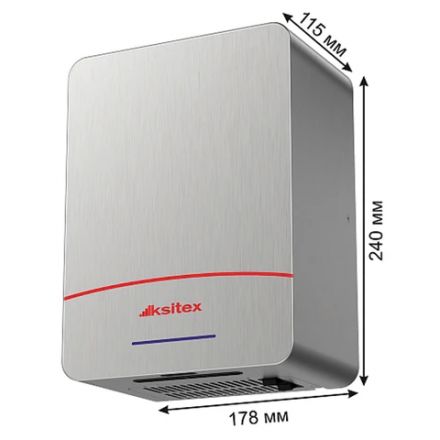 Cушилка для рук KSITEX М-1100АС Turbo, 1100 Вт, бесщеточная, металлическая, M-1100 AC Cушилка для рук KSITEX М-1100АС Turbo, 1100 Вт, бесщеточная, металлическая, M-1100 AC