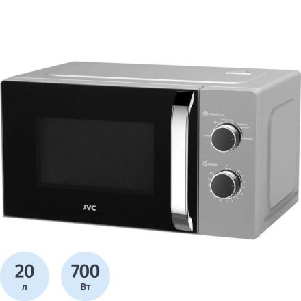 Микроволновая печь JVC JK-MW147M, 700ВТ, 20л., серебристый Микроволновая печь JVC JK-MW147M, 700ВТ, 20л., серебристый