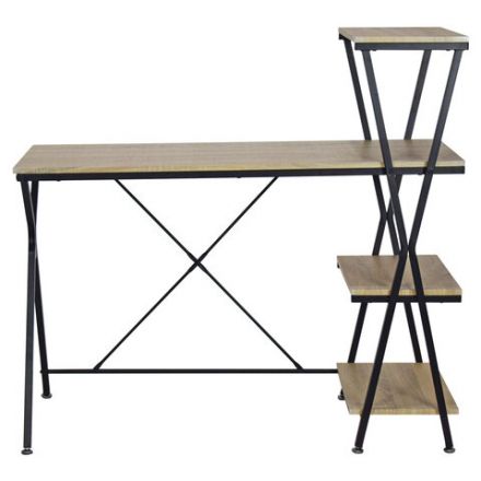 Стол на металлокаркасе BRABIX "LOFT CD-004", 1200х535х1110 мм, 3 полки, цвет дуб натуральный, 641220 Стол на металлокаркасе BRABIX "LOFT CD-004", 1200х535х1110 мм, 3 полки, цвет дуб натуральный, 641220