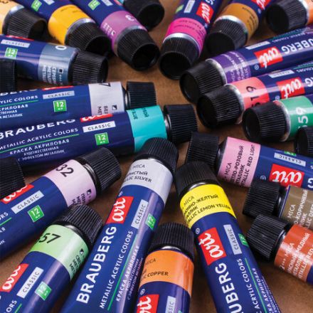 Краски акриловые художественные металлик BRAUBERG ART CLASSIC, НАБОР 24 шт, в тубах 12 мл, 191720 Краски акриловые художественные металлик BRAUBERG ART CLASSIC, НАБОР 24 шт, в тубах 12 мл, 191720