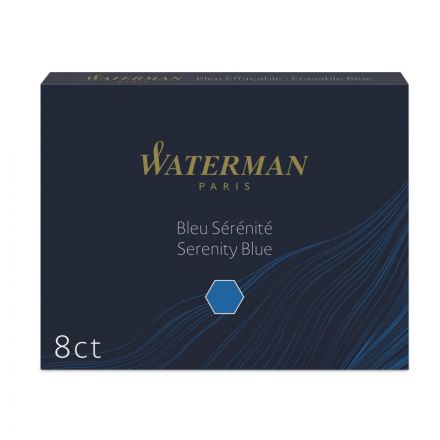 Картридж для перьевой ручки сменный Waterman Cartridge Size Standard синий (8 штук в упаковке)