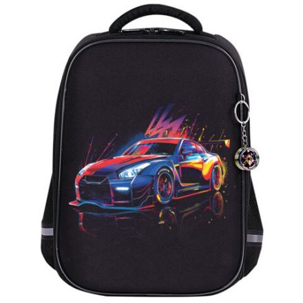 Ранец BRAUBERG LIGHT, 1 отделение, с брелоком, "Neon drift", 36х26х13 см, 272027 Ранец BRAUBERG LIGHT, 1 отделение, с брелоком, "Neon drift", 36х26х13 см, 272027